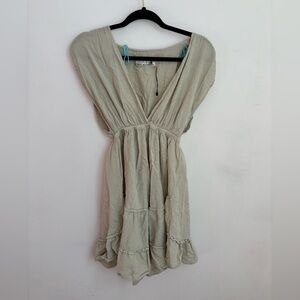 Elegant Beige Mini Dress